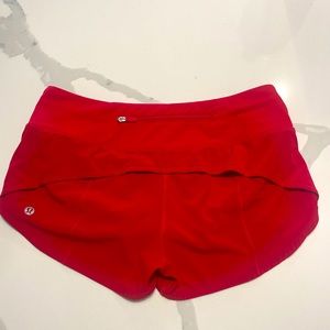 Lululemon size 4 Red Speed Shorts
